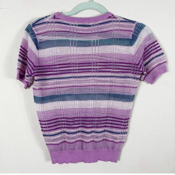 🎈4 LISTINGS FOR $20 Zara Knit Sheer Top in purple blue pink size S - Picture 3 of 9